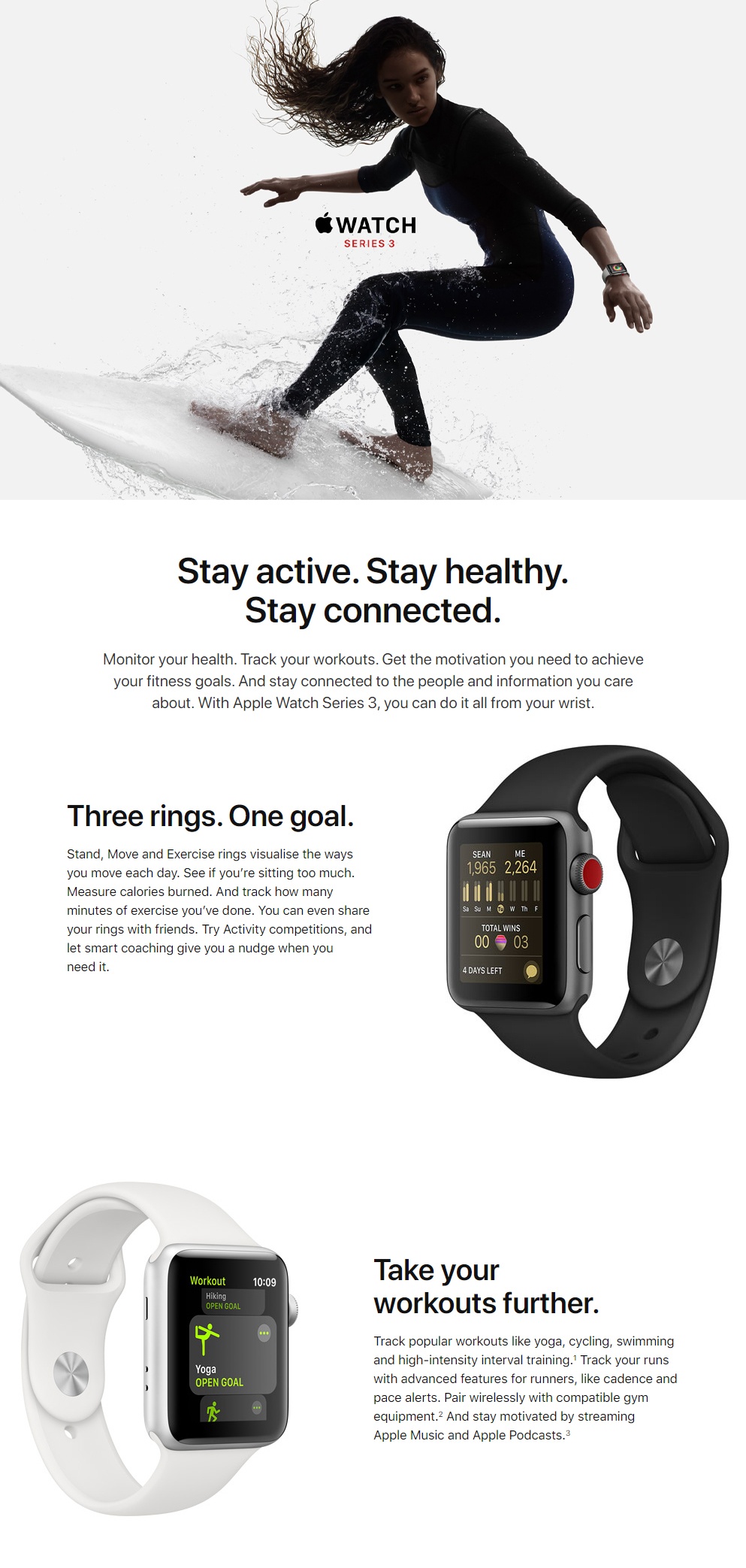 Apple Watch Series 3 GPS - 38mm Space Grey Aluminium Case with Black Sport  Band (MTF02X/A) | Centre Com : Best PC Hardware Prices!