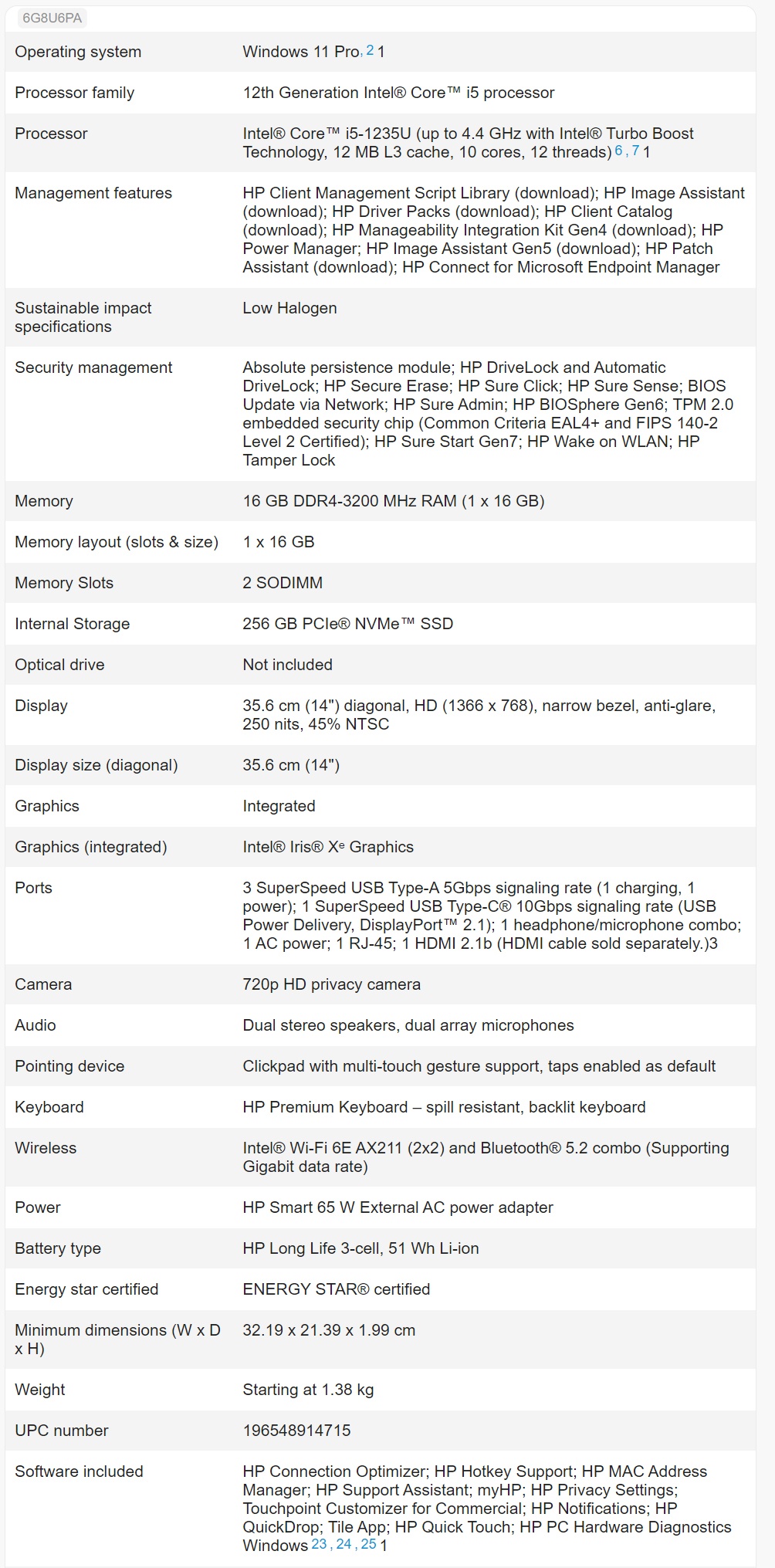 Hp Probook 450 Win11pro G9 Ssd 6w9l5pa Abj Notebook Pc 256gb Odd無 Ds 15 6型 16gb Corei5 1235u Office無