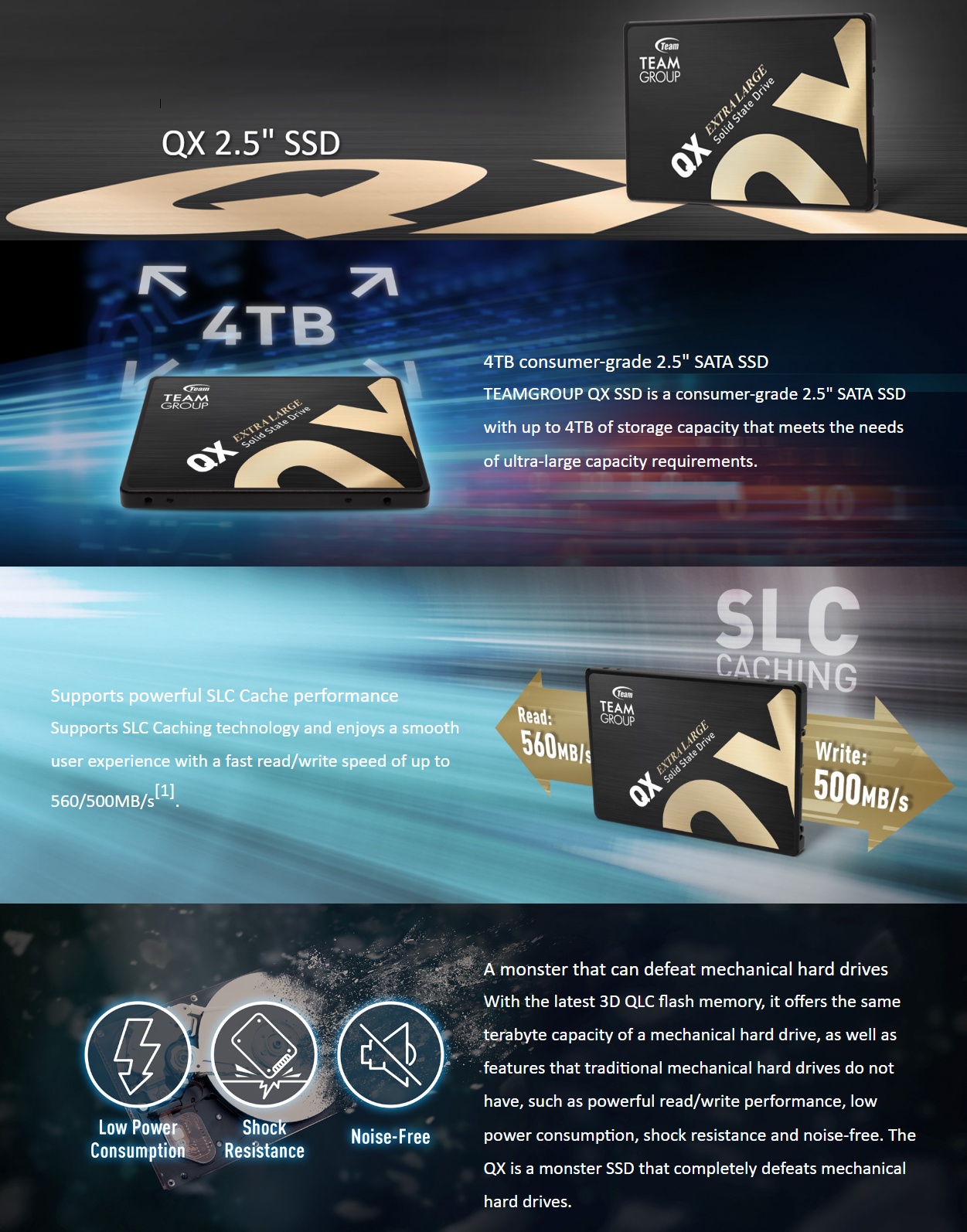 内蔵SSD 4TB Team QX T253X7004T0C101 おまけ付き