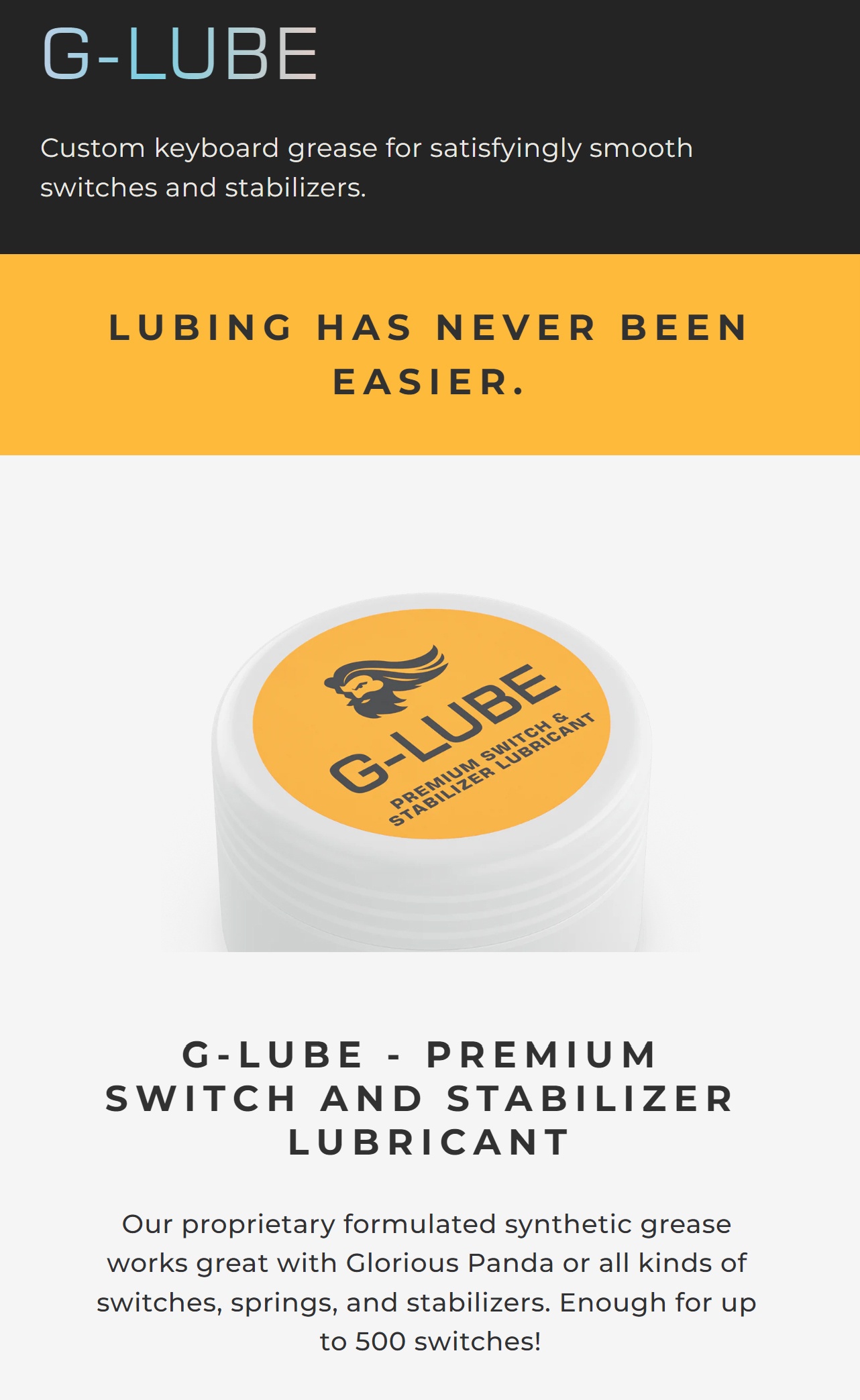 Glorious GLUBE 10g Custom Keyboard Grease High Quality Thermal Paste