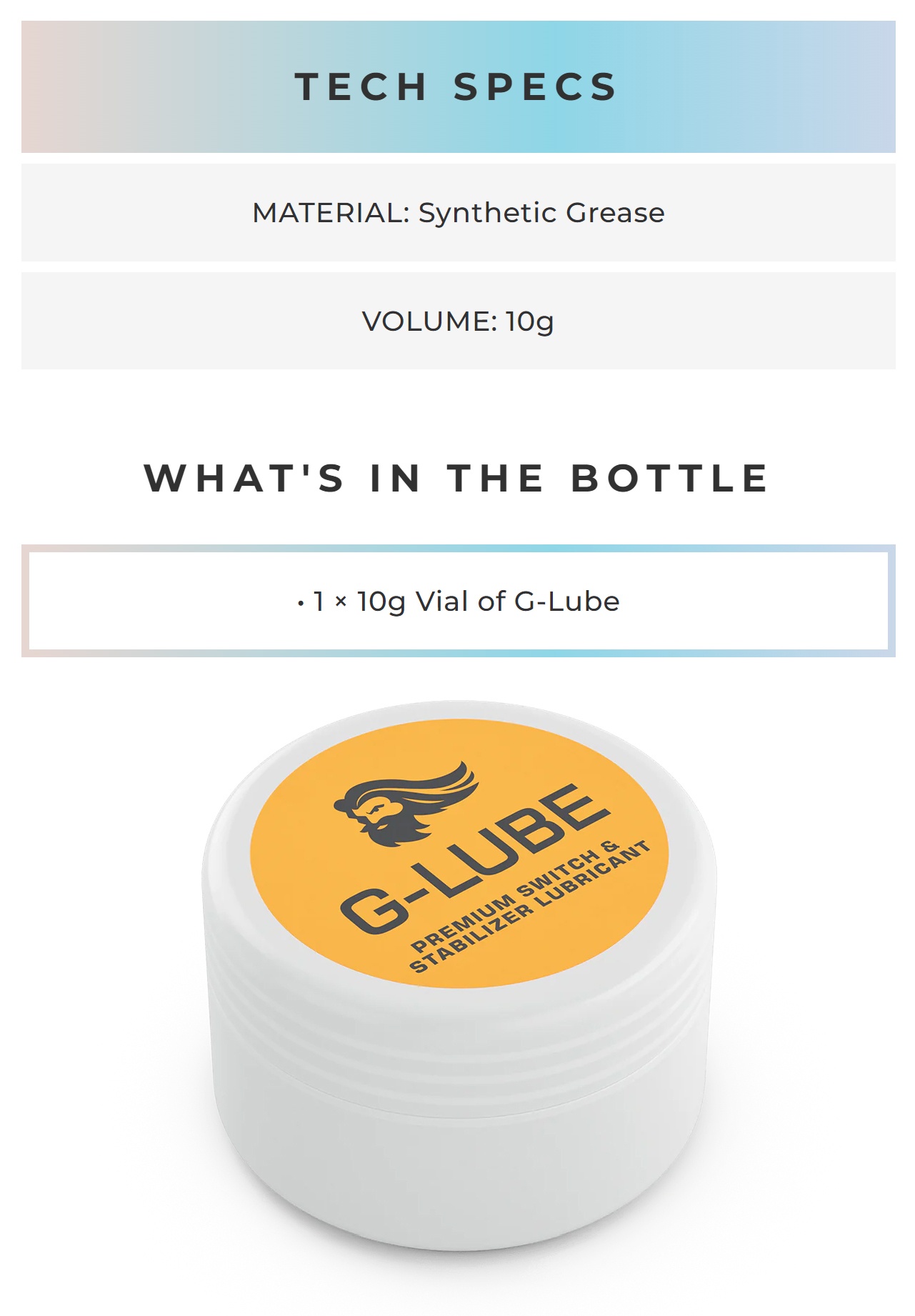 Glorious GLUBE 10g Custom Keyboard Grease High Quality Thermal Paste