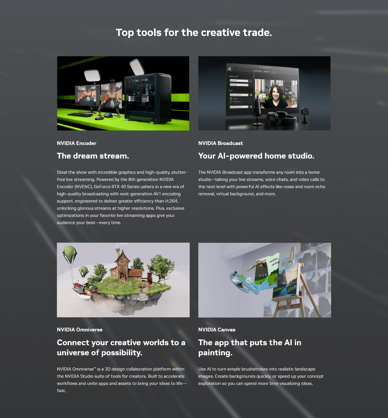 NVIDIA GeForce RTX Studio PCs