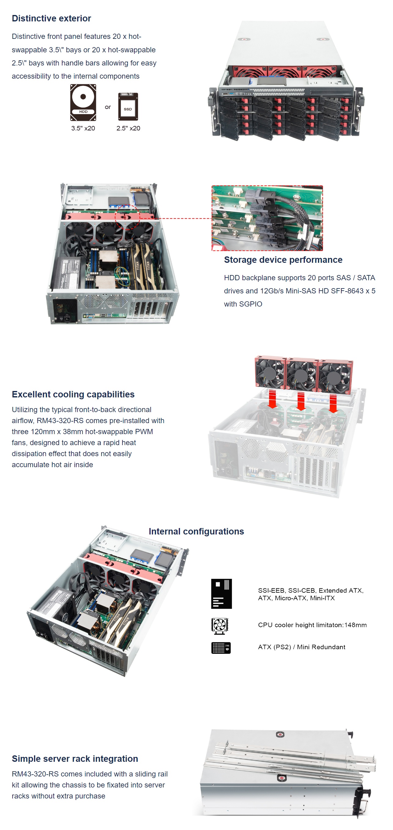 4u Server Rails 24-bay Hot Swap Storage Server Rackmount SilverStone RM43-324-RS 4U ...