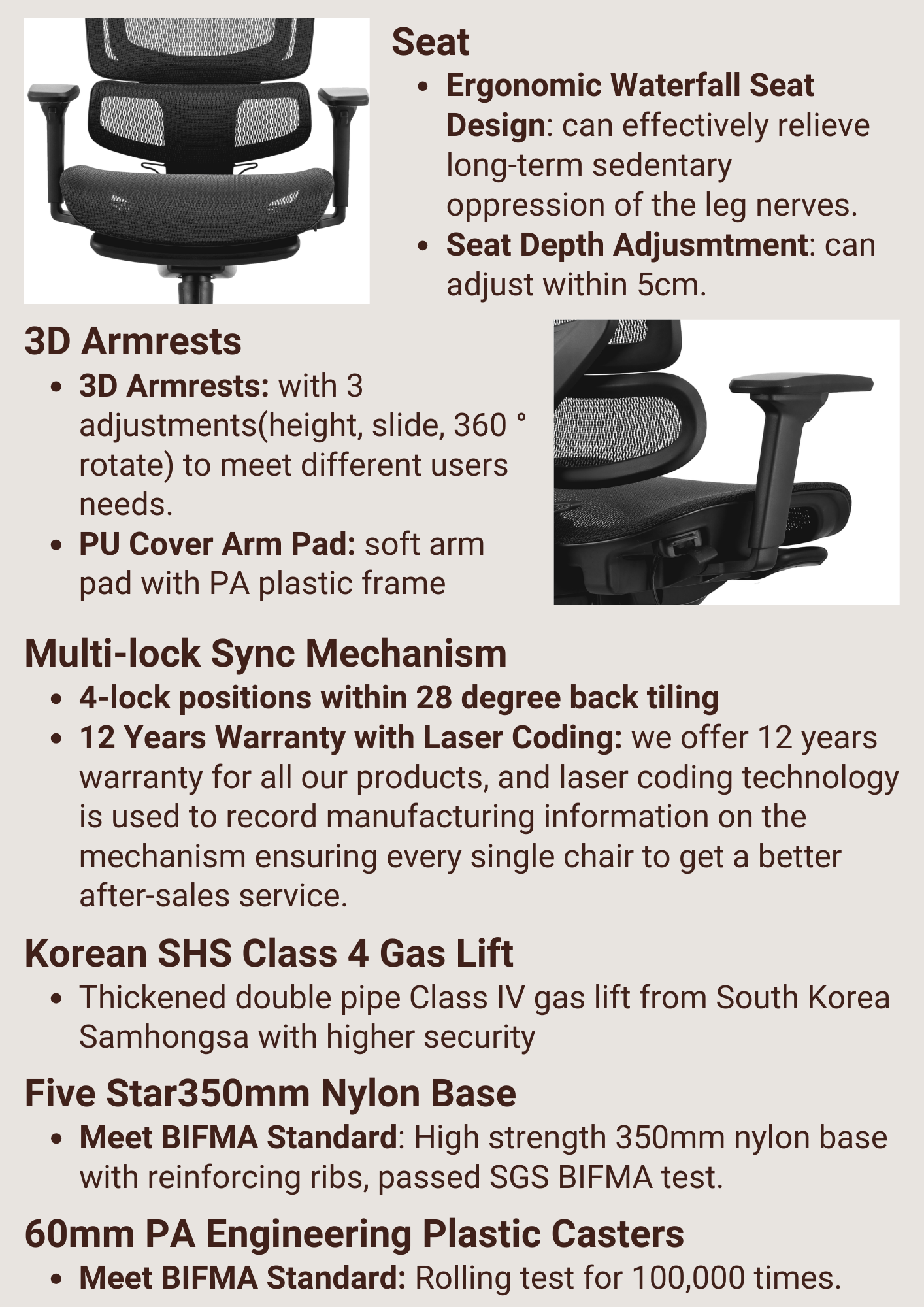 GTChair Open M Mesh Ergonomic Office Chair - Black [OPEN M]