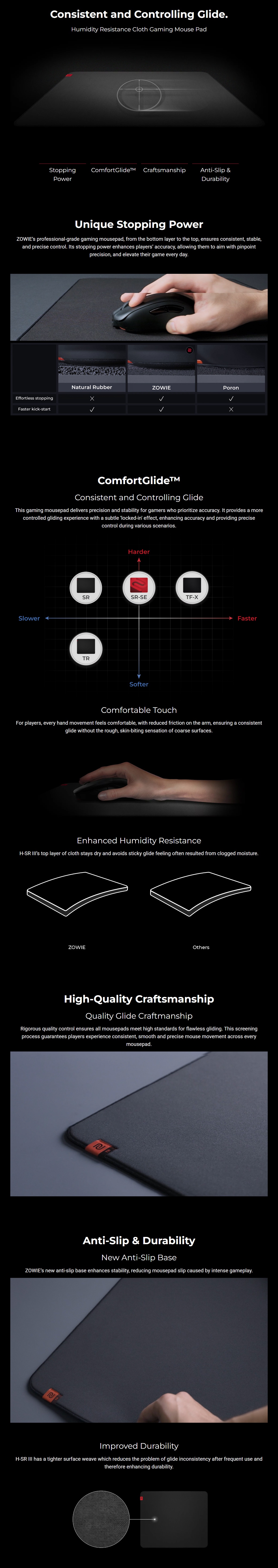 G-SR III Pro Gaming Mouse Pad With ComfortGlide™ - Control & Precision| CA