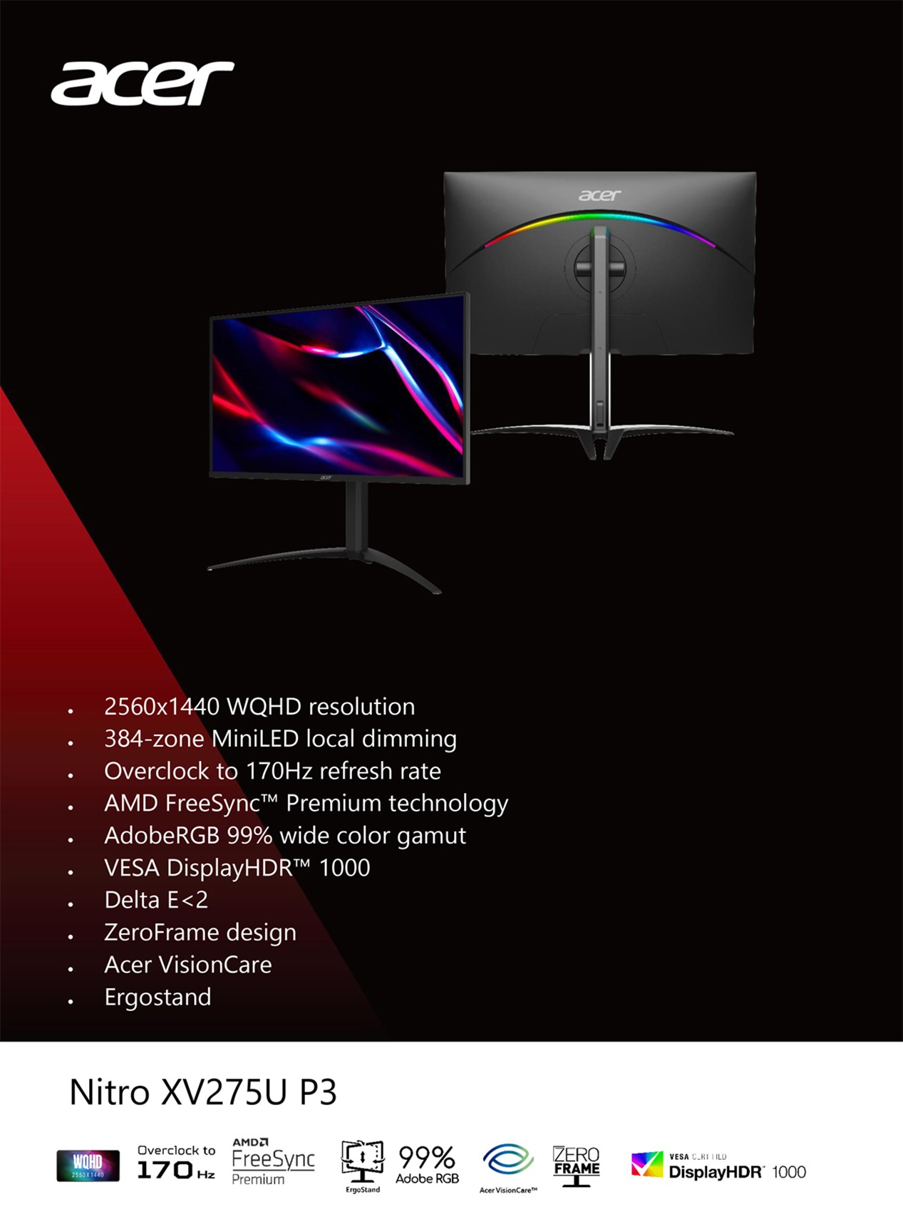 Acer Nitro XV275UP3 27