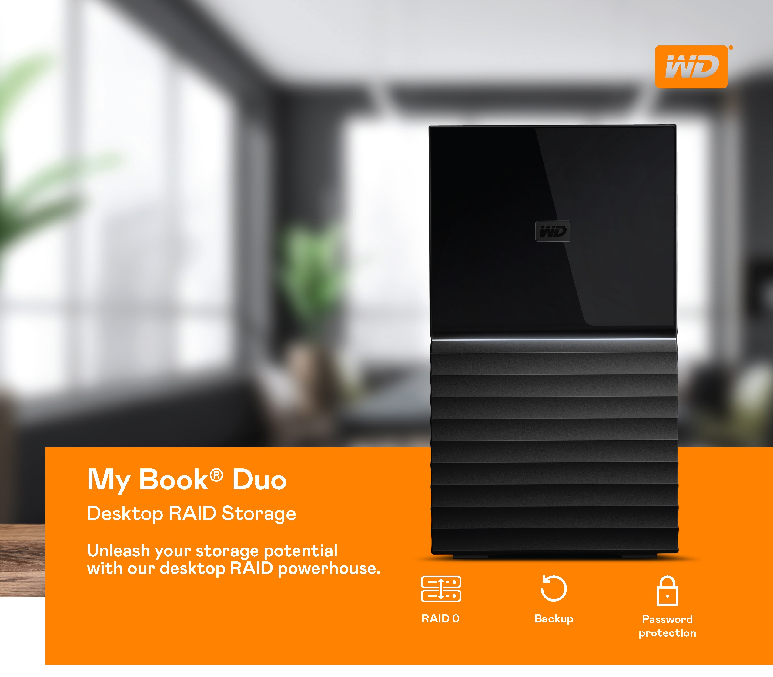 WD My Book Duo 28TB Desktop RAID Storage [WDBFBE0280JBK-AESN]