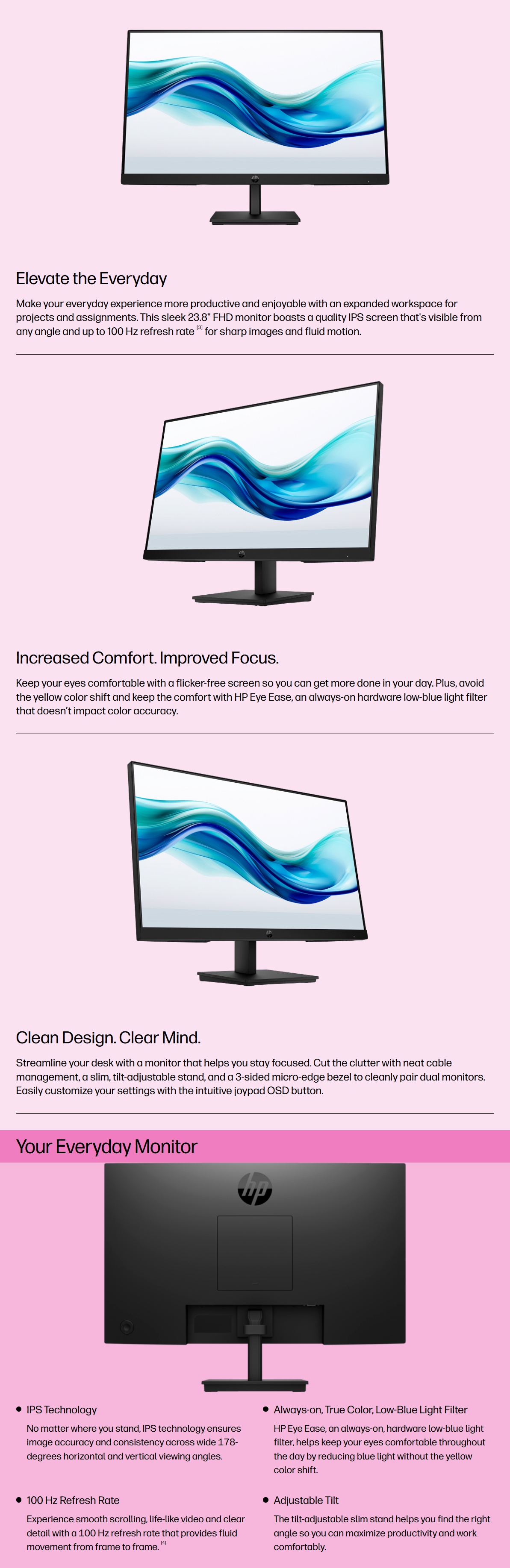 HP Series Pro FHD IPS 100Hz Monitor [9U5J5UT] - Main Image
