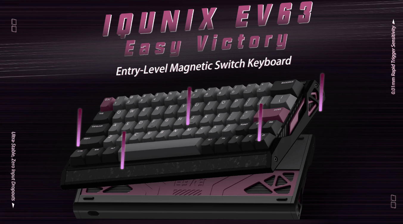 IQUNIX EV63 Magnetic X Pro ラピッドトリガー No more sacrificing