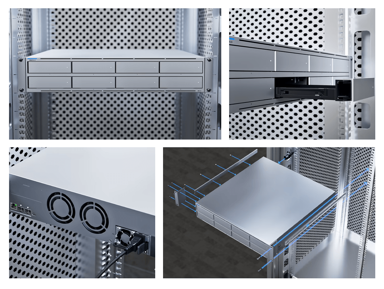 Ubiquiti UniFi UNAS Pro 8 Quad-Core 16 GB 2U Rack-Mount NAS [UNAS-Pro-8]