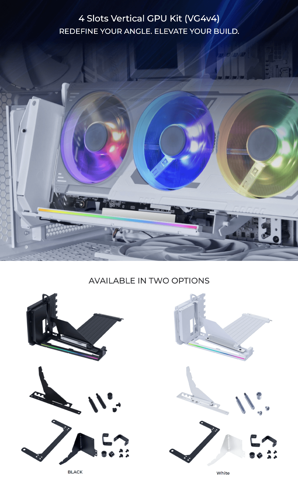 Lian Li VG4-5-V4W Multi-Directional 4 Slots Vertical GPU Kit