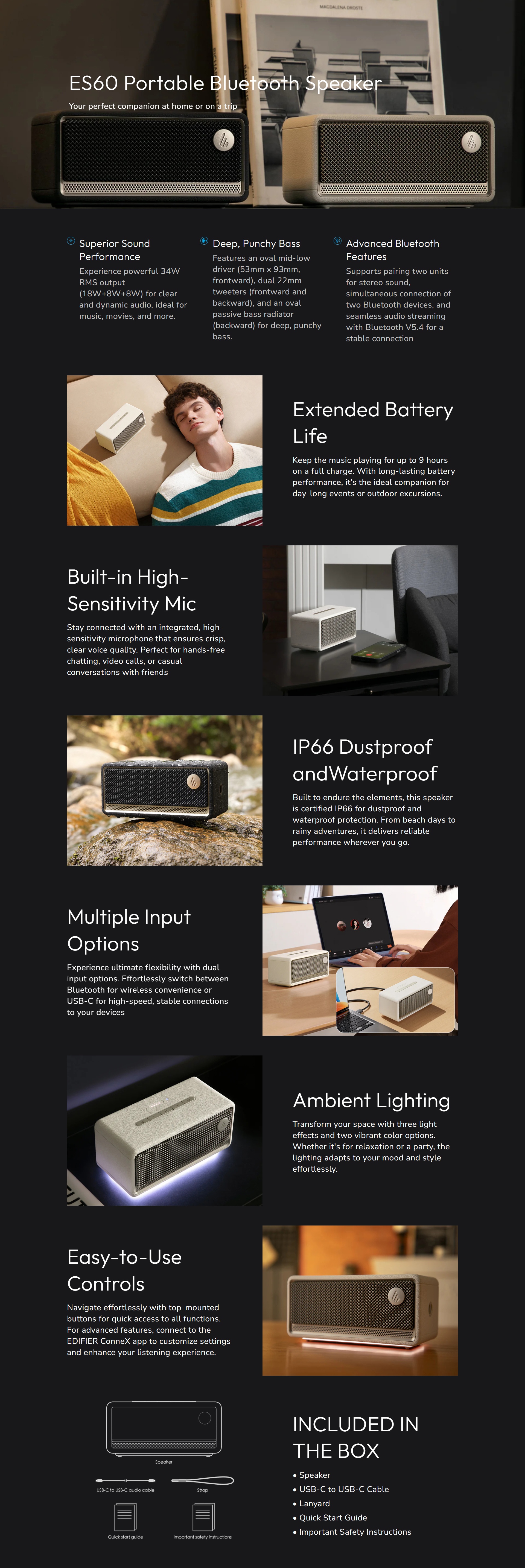 Buy Edifier ES60 Portable Bluetooth Speaker - Ivory wholesale in Nigeria. Buy Electronics in bulk