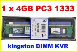 Picture of Kingston 4GB 240-Pin DDR3 SDRAM DDR3 1333 Desktop Memory Model (KVR13N9S8/4)