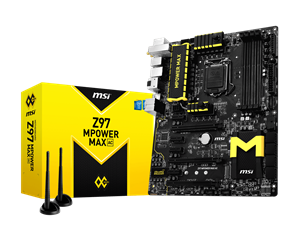 Picture of MSI Z97 MPOWER Max AC ATX High End Gaming Motherboard Built for Overclocking